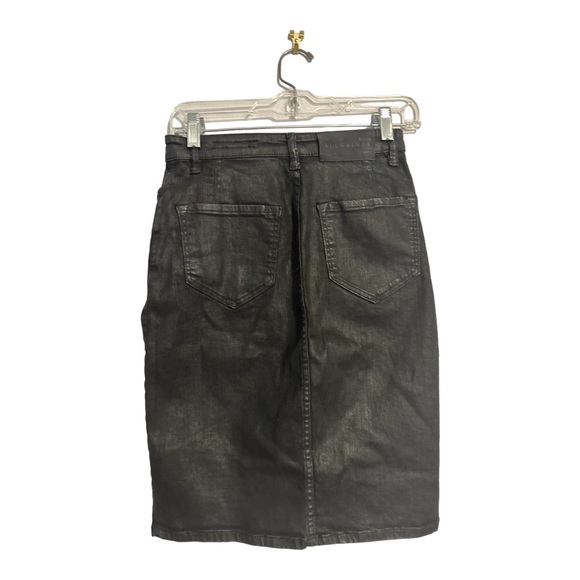 ALL SAINTS FRONT BUTTON PENCIL SKIRT - Picture 4 of 5